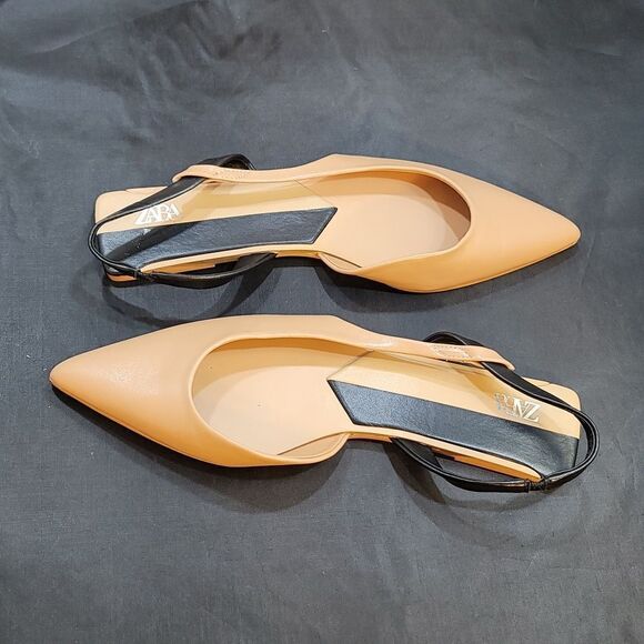 BRAND NEW ZARA SLINGBACK POINTED TOE MULE SANDAL - Picture 11 of 16